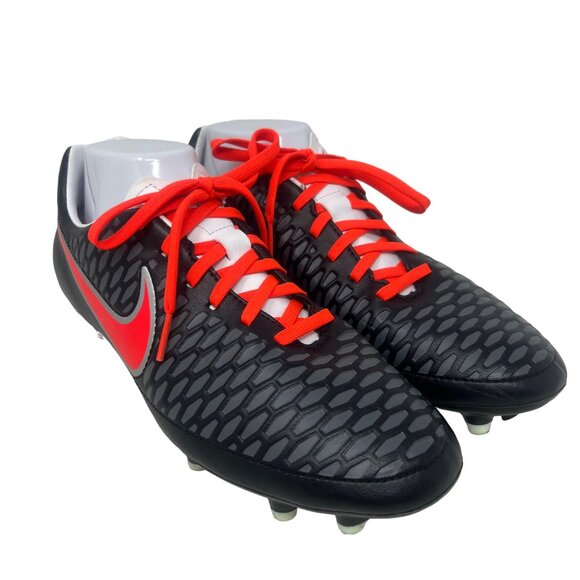 Nike Magista Opus SG-Pro Black‎ Soccer Cleats Women’s Red-Orange Size 10 - Picture 3 of 11